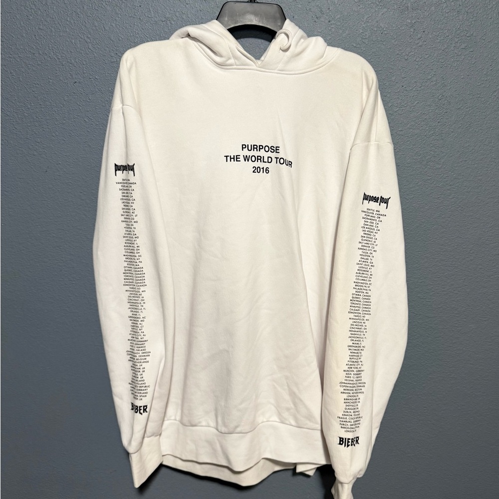 H&M Divided White Purpose Tour Hoodie 2016 NWT
